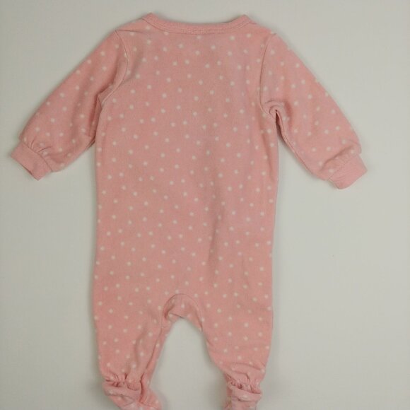 Pekkle Sleepy Fox Polka Dot Footed Fleece Side Zip-Up Pajama 3 Months - Picture 7 of 13